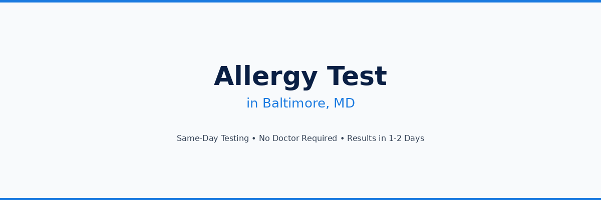 Allergy Testing in Baltimore, MD