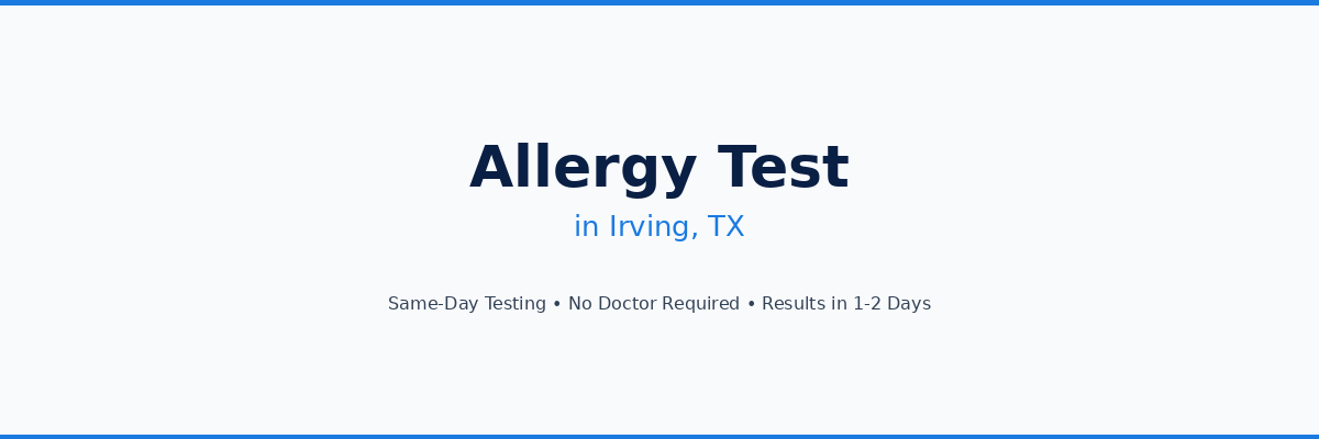 Allergy Testing in Irving, TX