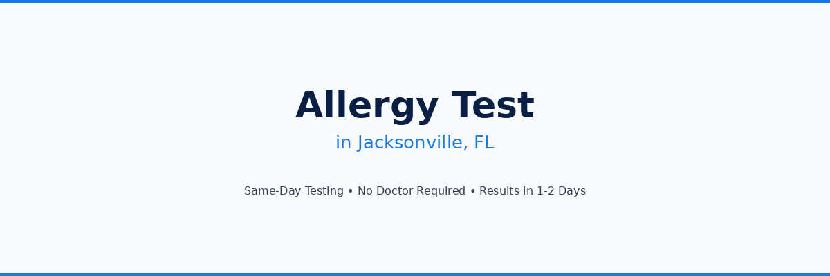 Allergy Testing in Jacksonville, FL