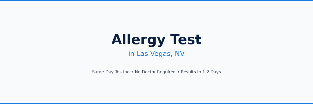 Allergy Testing in Las Vegas, NV