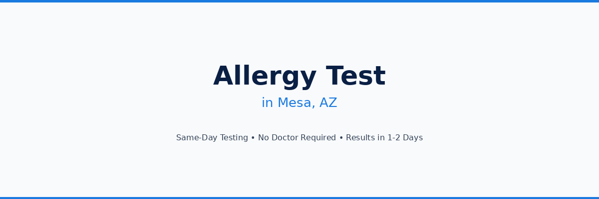 Allergy Testing in Mesa, AZ