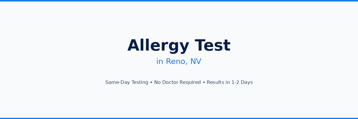 Allergy Testing in Reno, NV