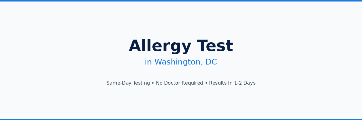 Allergy Testing in Washington, DC