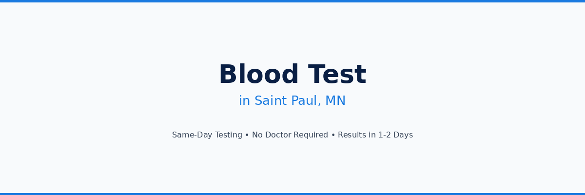 Blood Test in Saint Paul, MN