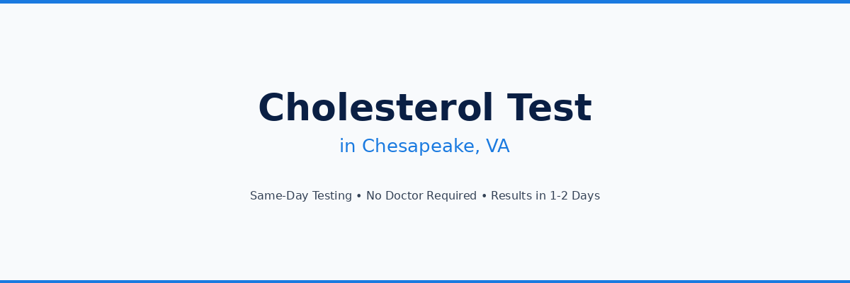 Cholesterol Testing in Chesapeake, VA