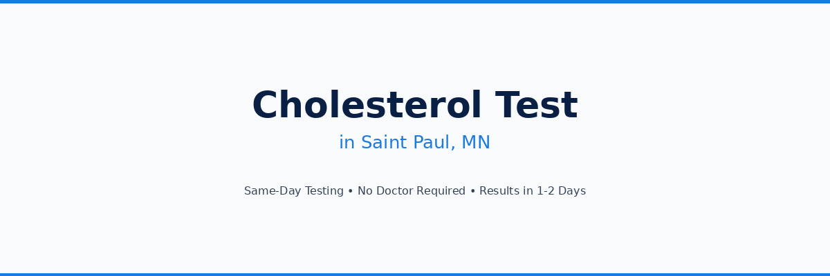 Cholesterol Testing in Saint Paul, MN