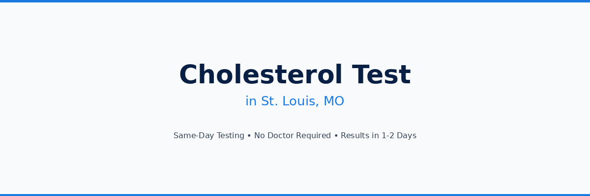 Cholesterol Testing in St. Louis, MO