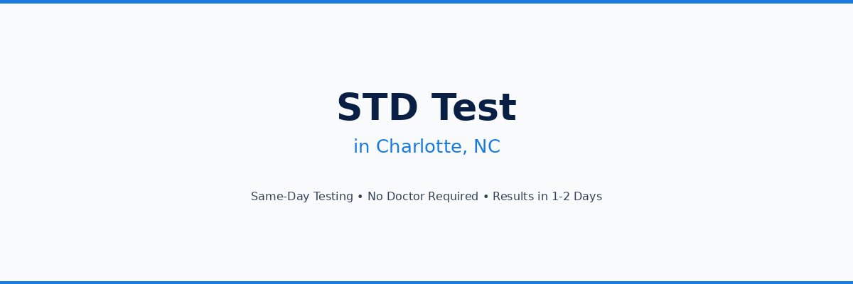 STD Testing in Charlotte, NC