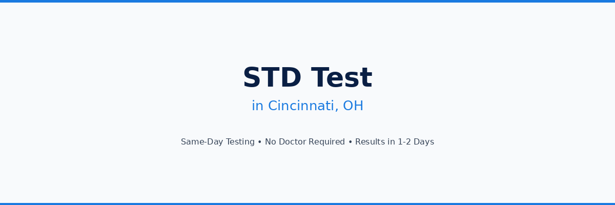 STD Testing in Cincinnati, OH