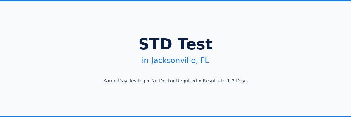 STD Testing in Jacksonville, FL