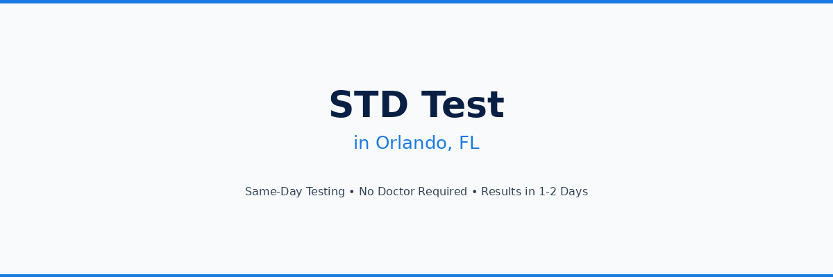 STD Testing in Orlando, FL
