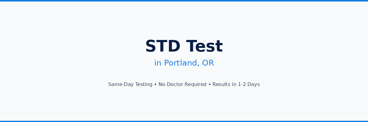 STD Testing in Portland, ME