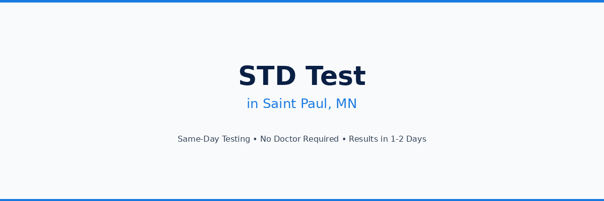 STD Testing in Saint Paul, MN