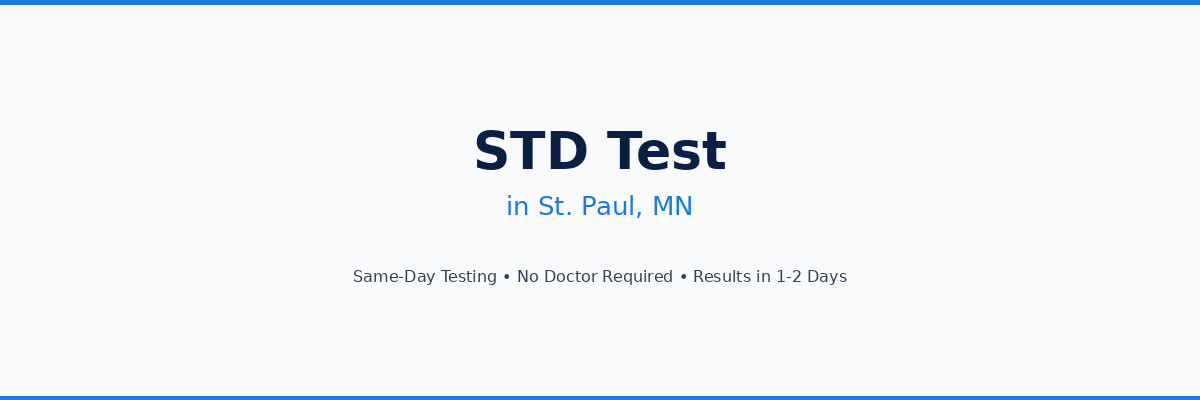 STD Testing in St. Paul, MN
