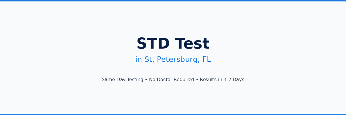 STD Testing in St. Petersburg, FL
