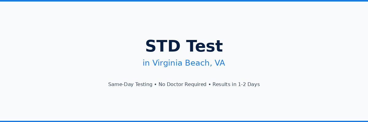 STD Testing in Virginia Beach, VA