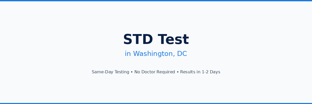 STD Testing in Washington, DC