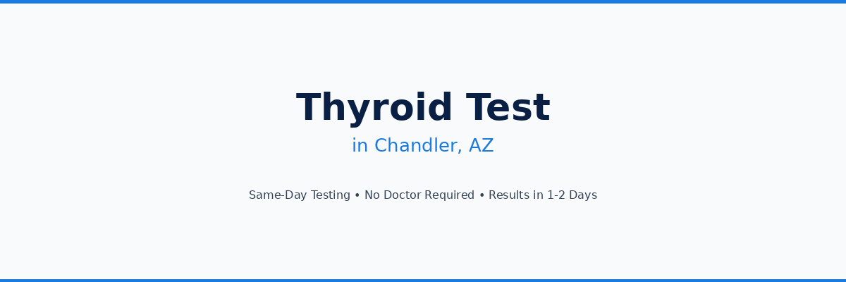 Thyroid Testing in Chandler, AZ