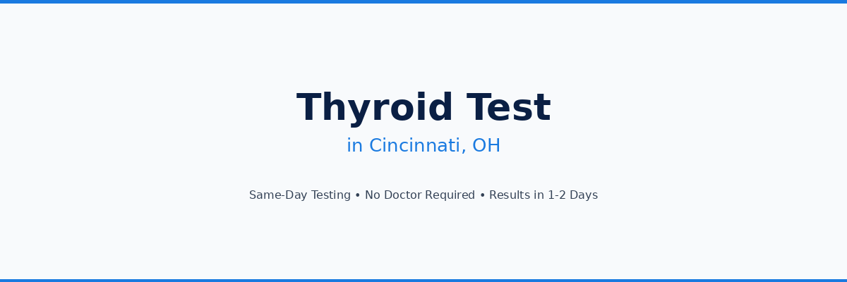 Thyroid Testing in Cincinnati, OH