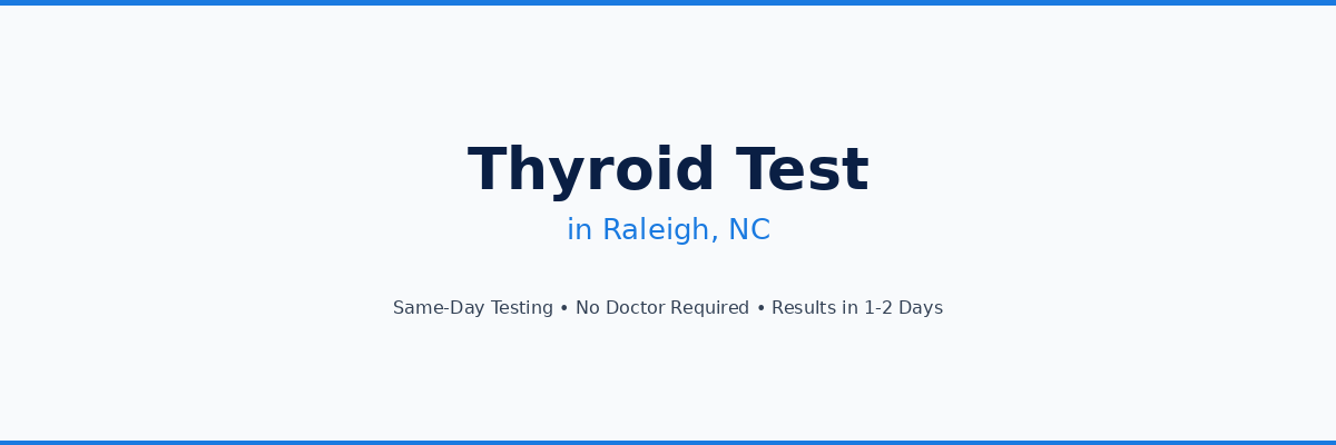 Thyroid Testing in Raleigh, NC