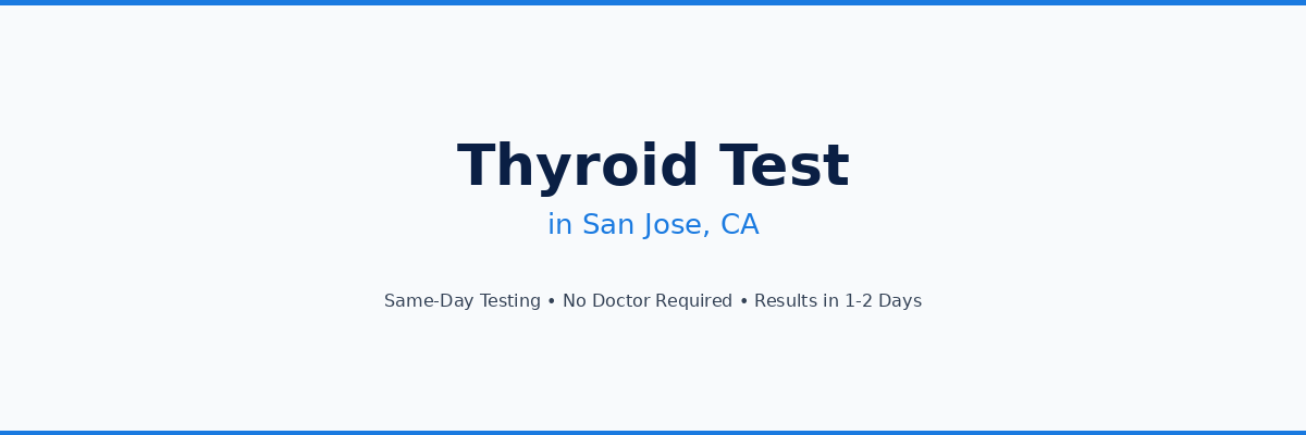 Thyroid Testing in San Jose, CA