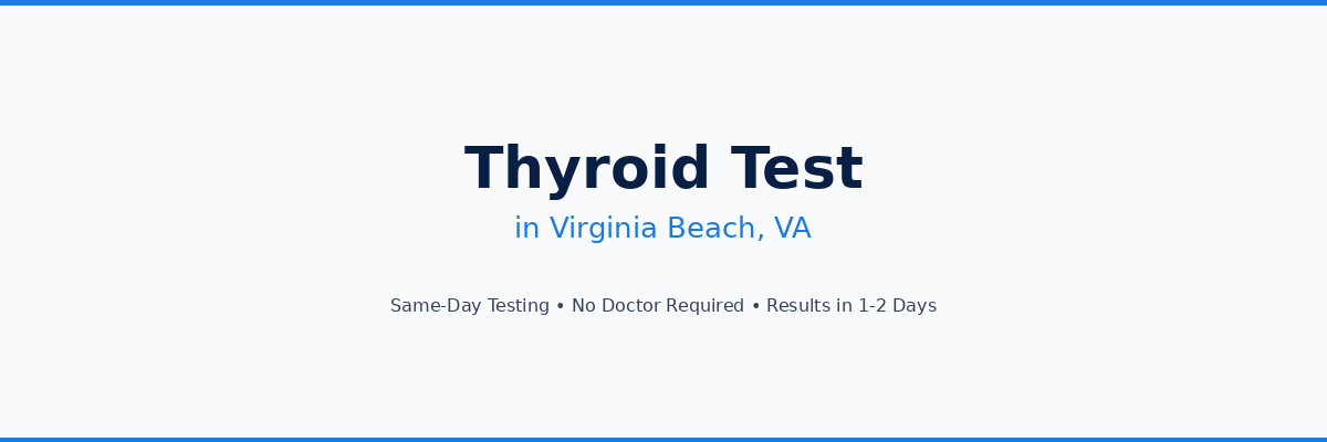 Thyroid Testing in Virginia Beach, VA