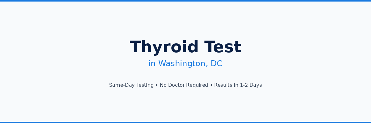 Thyroid Testing in Washington, DC