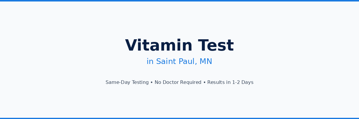 Vitamin Testing in Saint Paul, MN